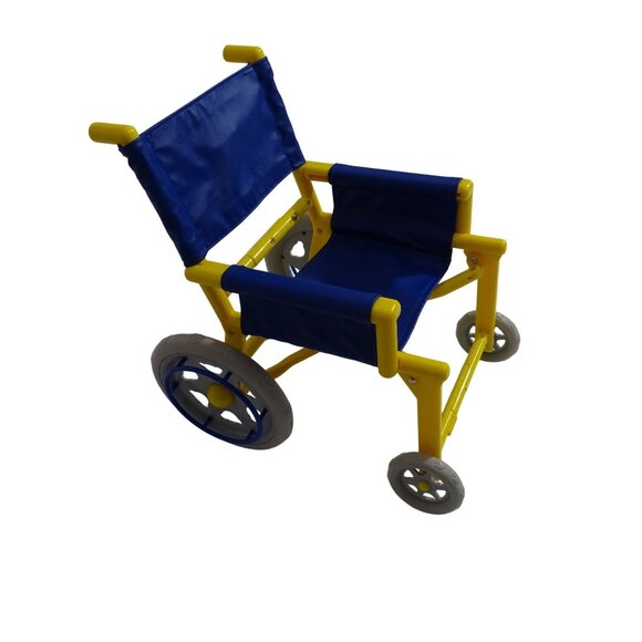 Build A Bear Workshop Wild Wheels Wheelchair Foldable Toy Blue and Yellow - Picture 1 of 8